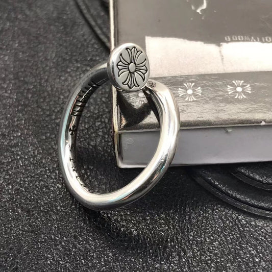 Chrome Jewelry Rings, Thumbtack Adjustable Guardian Ring