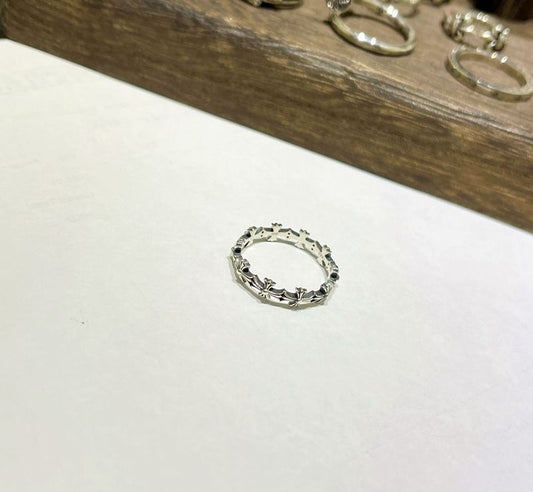 Chrome Women's Simple Retro Couple's Ring