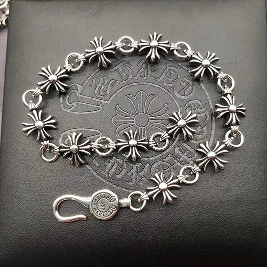 Chrome Design Bracelet, Chrome Jewelry Small Flower Ring Bracelet