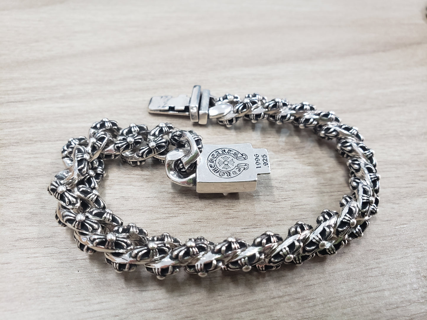 Chrome Design Bracelet, Chrome Jewelry Scout Flower Bracelet