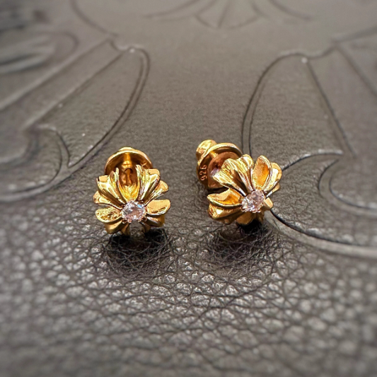 Chrome jewels Style Earrings, Chrome jewels Gold Cross Earrings