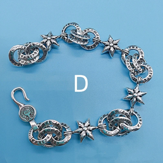 Chrome Jewelry Style Bracelet,Give Her His Gift,18cm Retro Bracelet