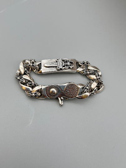 Chrome Jewelry Bracelet, 22cm Chrome Jewelry,Cross Flower Bracelet