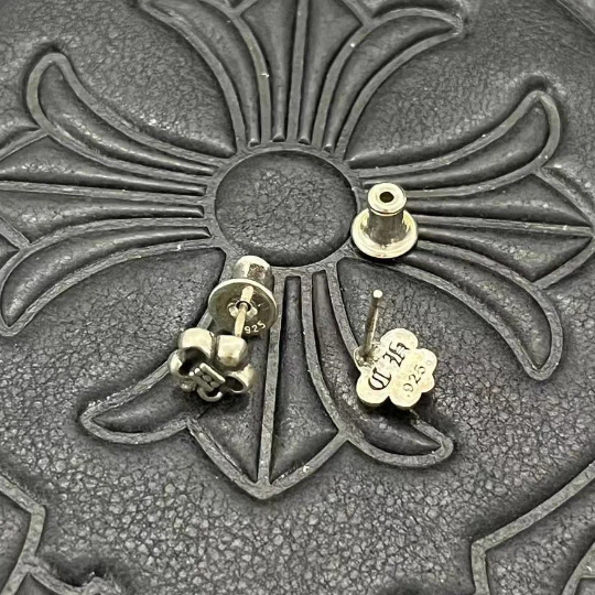 Chrome Inspired Scout Flowers Earrings, Chrome jewelry Earrings