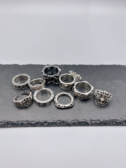Chrome Jewelry,Handmade Jewelry,Punk Ring,Hip Hop Ring,Adjustable Ring