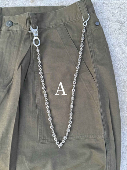 Chrome Jewelry Pants Chain, Edgy style, Chain accessories