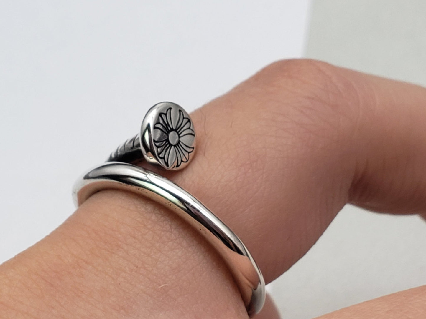 Chrome Jewelry Rings, Thumbtack Adjustable Guardian Ring