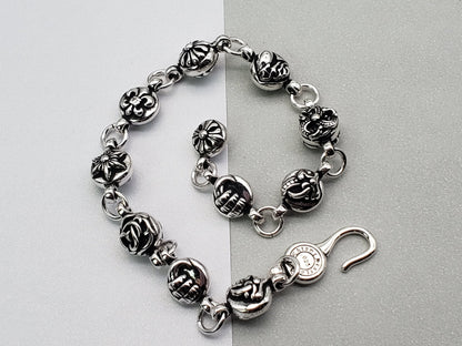 Chrome Jewelry Silver Cross Bracelet, Multi-element Bracelet