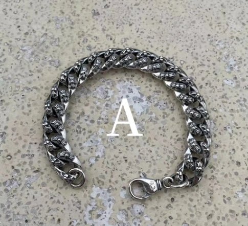 Chrome Design Thick Chain Bracelet