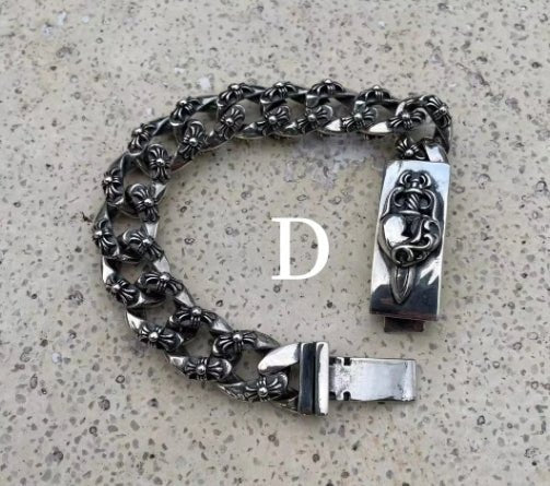 Chrome Design Thick Chain Bracelet