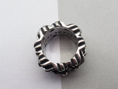 Chrome Style Square Rings, Retro Ring, Chunky Rings