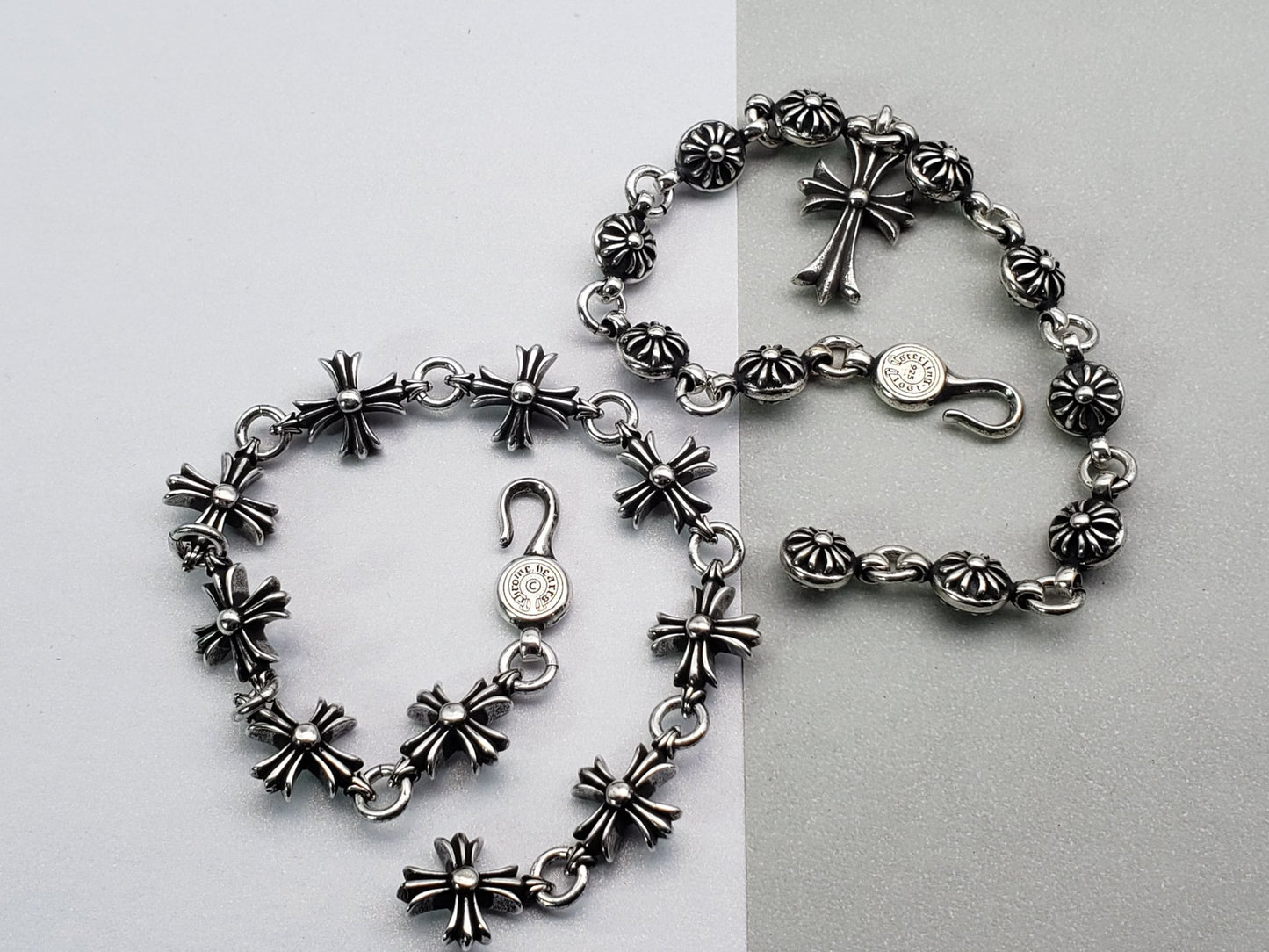 Chrome Design Bracelet, Chrome Jewelry Flower Bracelet