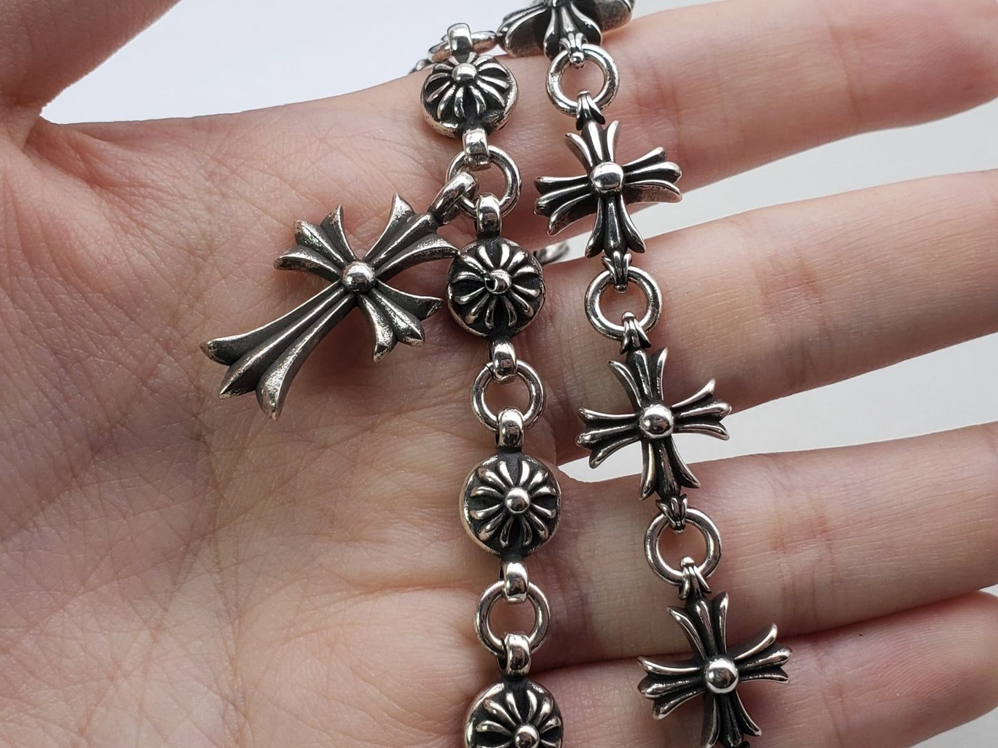 Chrome Design Bracelet, Chrome Jewelry Flower Bracelet