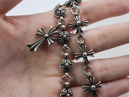 Chrome Design Bracelet, Chrome Jewelry Flower Bracelet