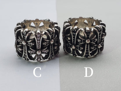 Chrome Classic Cemetery Ring Collection, Chunky Rings