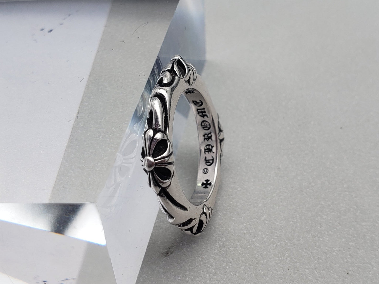 Chrome Jewelry Four Corner Ivy Ring