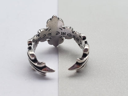 Chrome Classic Volcano Open Adjustable Ring