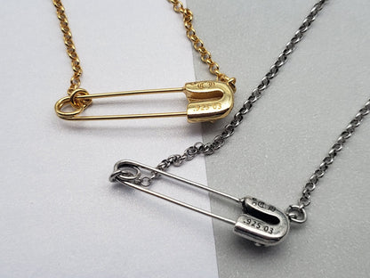 Chrome Style Vintage Paperclip Necklace Gold/Silver