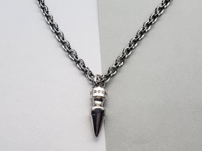 Chrome Design Small Bullet Necklace 55cm