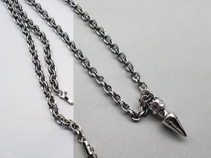 Chrome Design Small Bullet Necklace 55cm