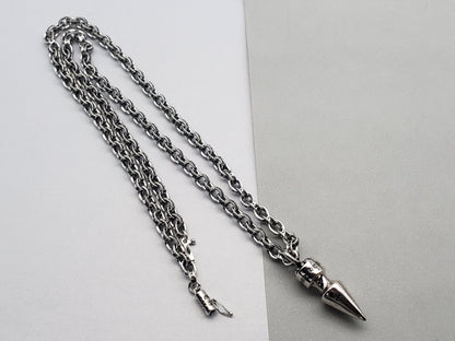 Chrome Design Small Bullet Necklace 55cm