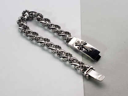 Chrome Design Bracelet, Cross Deco Bracelet