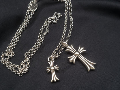 Chrome Cross Pendant ,Cross Necklace, Neck Deco