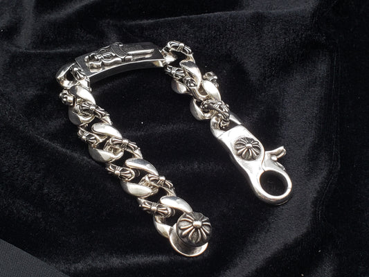 Chrome Jewelry Bracelet, 22cm Chrome Jewelry,Cross Flower Bracelet