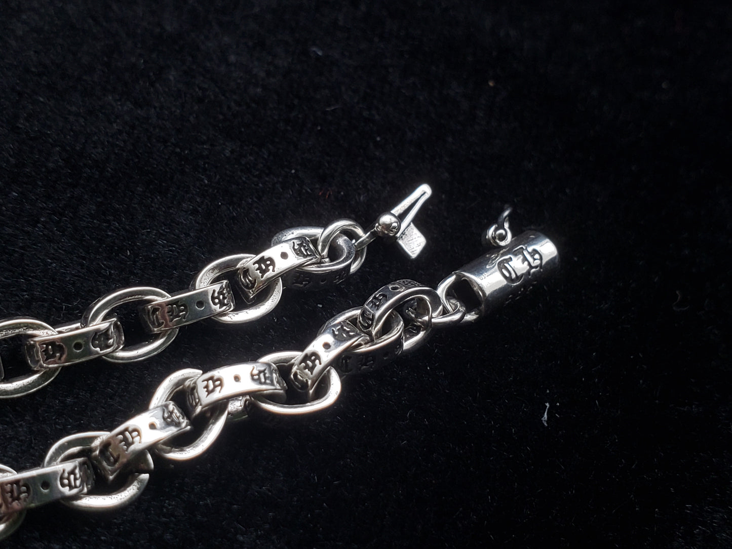 Chrome Jewels Chain Bracelet , Handmade Bracelet , Cross Design Bracelet , Retro Bracelet