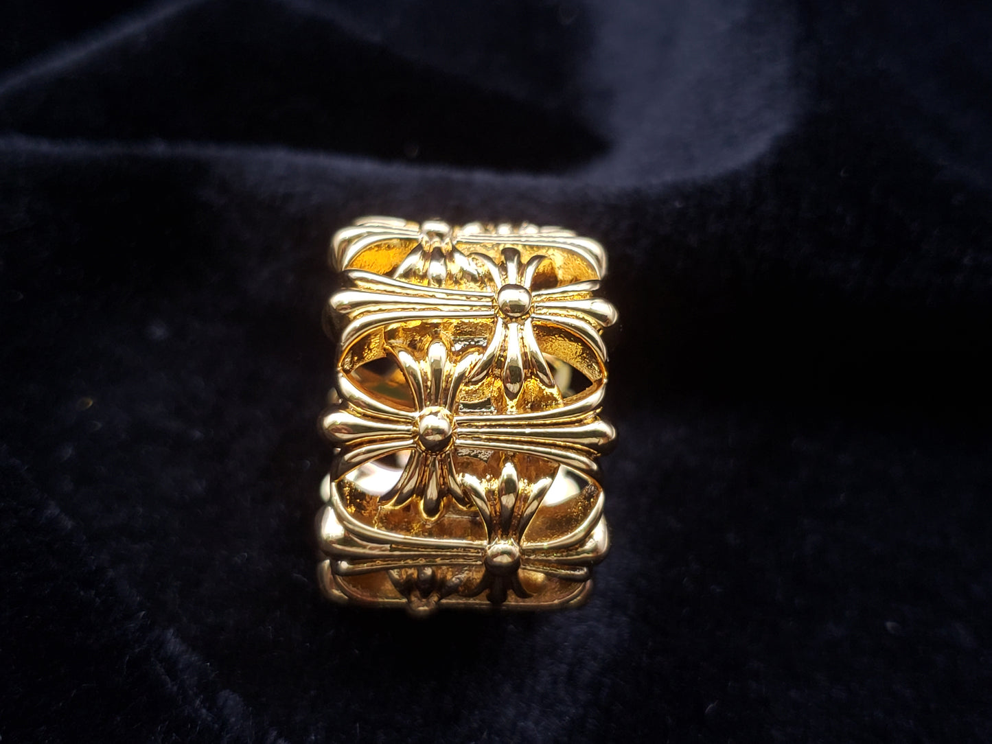 Chrome Style Golden Rings,Chunky Rings, Lovers Ring