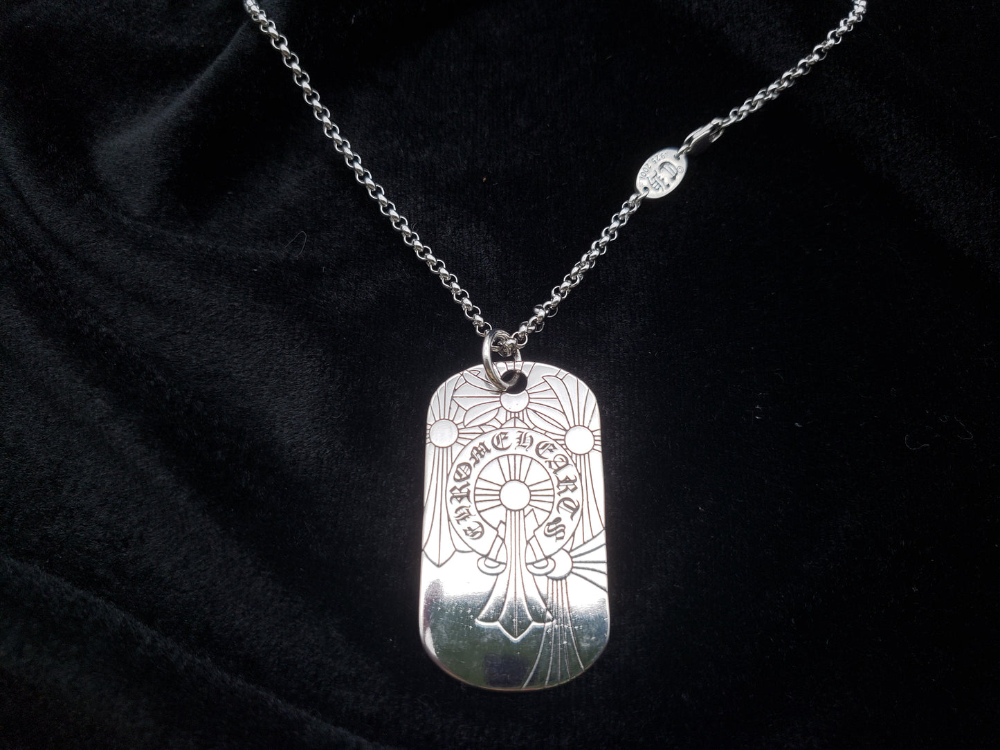 Chrome Design Large Sunflower Military Brand Pendant