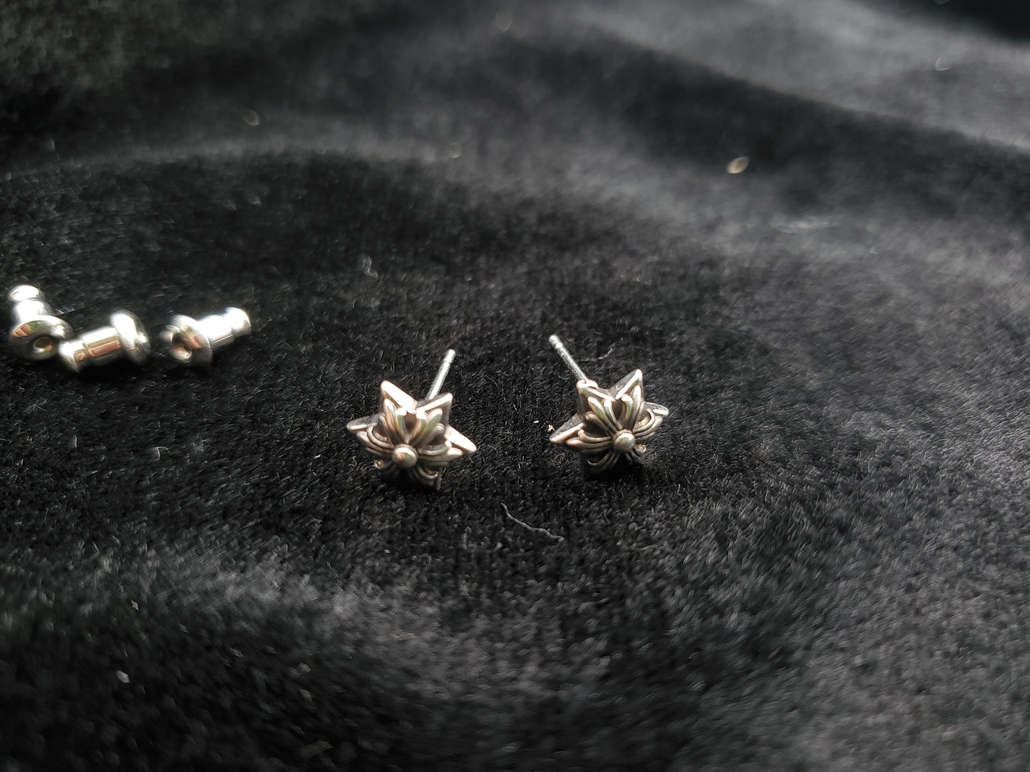 Chrome jewelry Hexagram Earrings, Retro Star Earrings