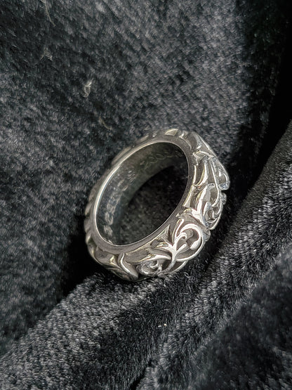 Chrome Design Wrap Ivy Ring