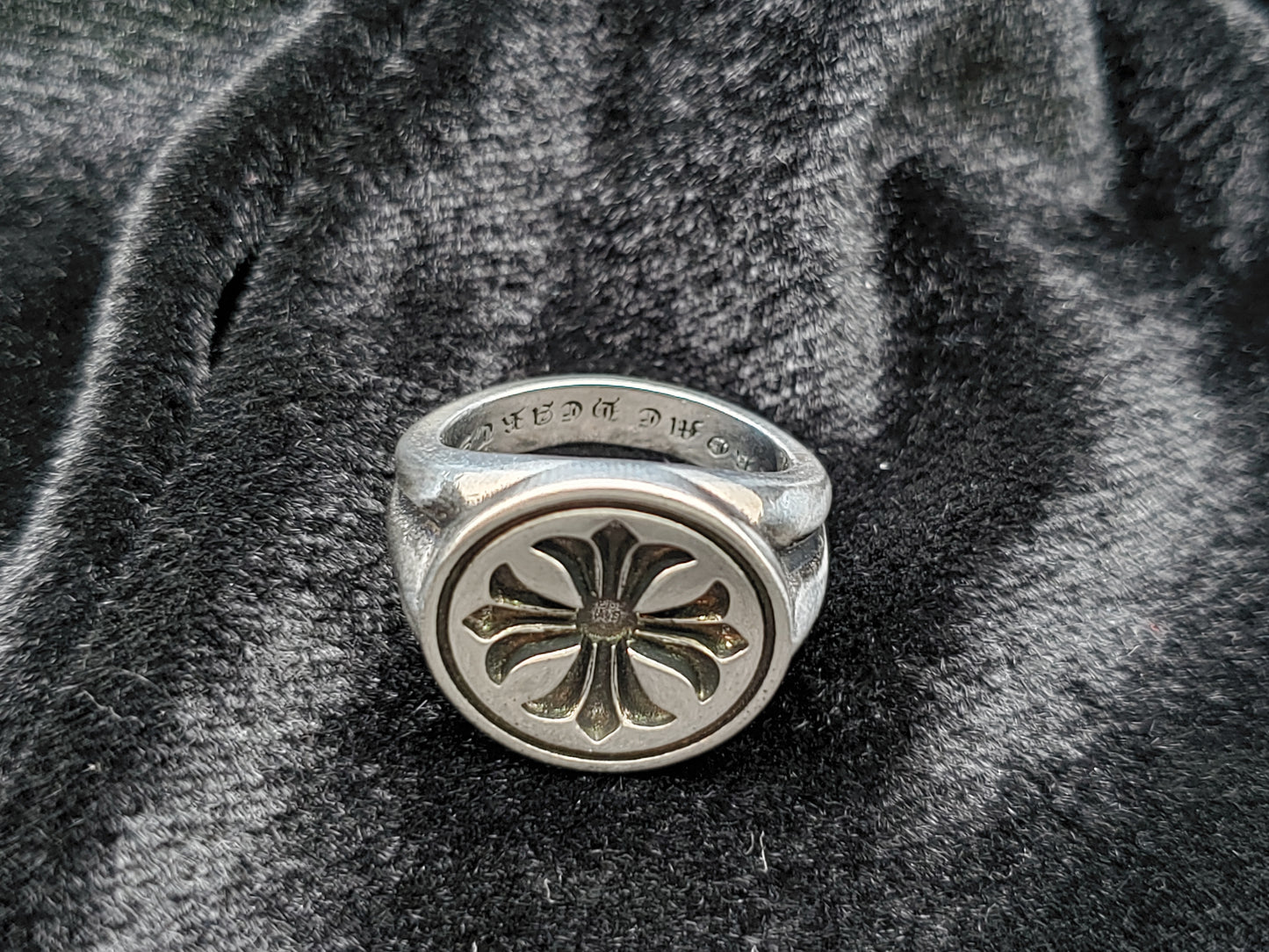 Chrome Jewelry Disc Crusader Flower Ring