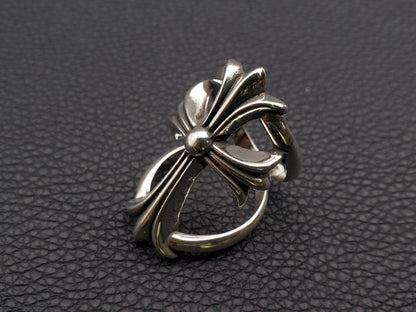 Chrome Jewelry Cross Hollow Ring, Aged ring