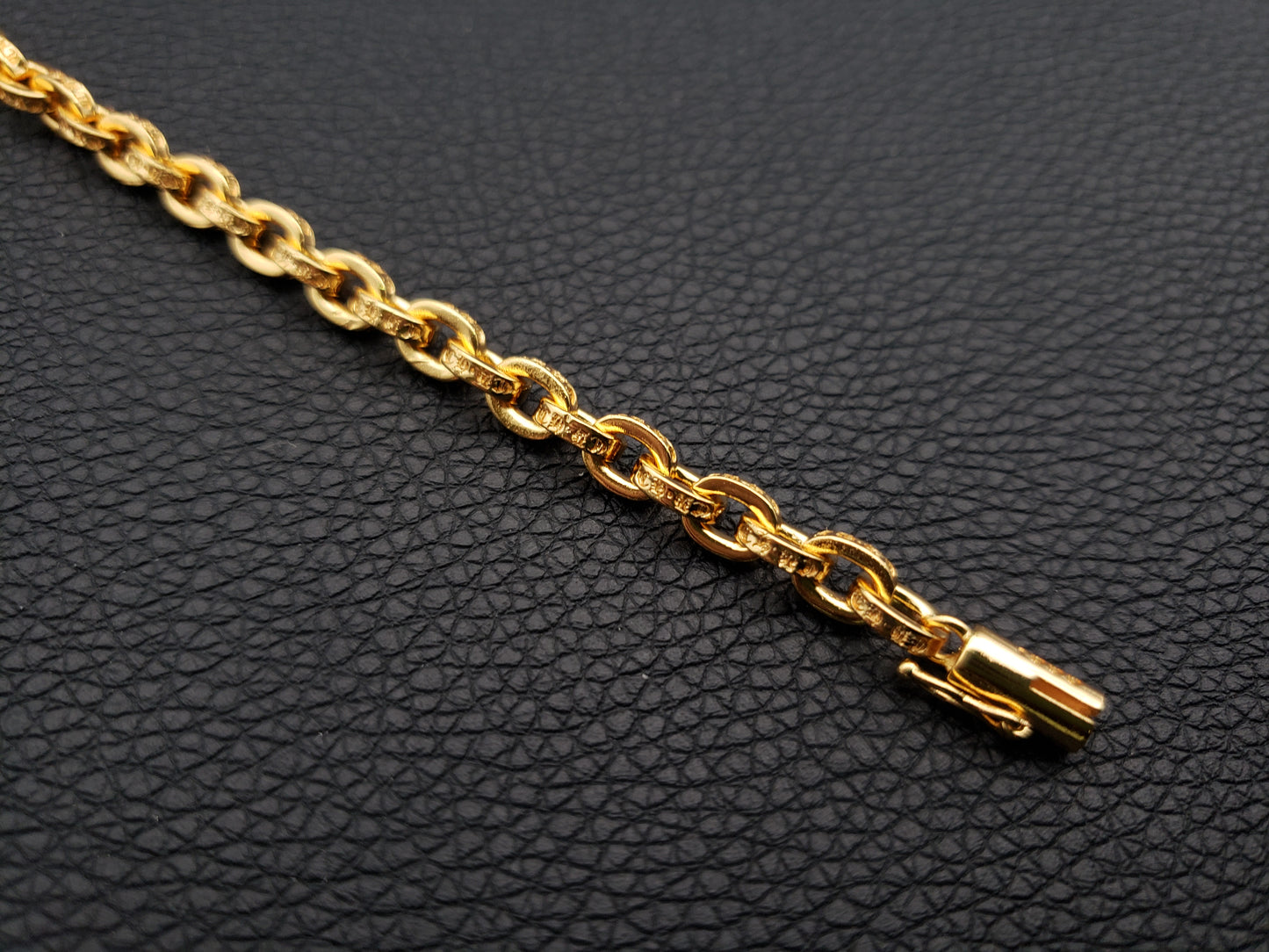 Chrome Design 22k Gold Fine Letter Insert Bracelet