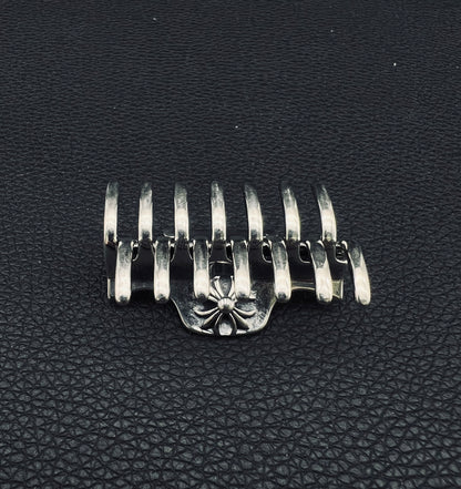 Chrome Style Cross Shark Retro Hairpin