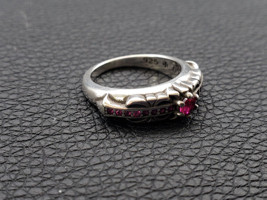 Chrome Design Diamond Pink Ring