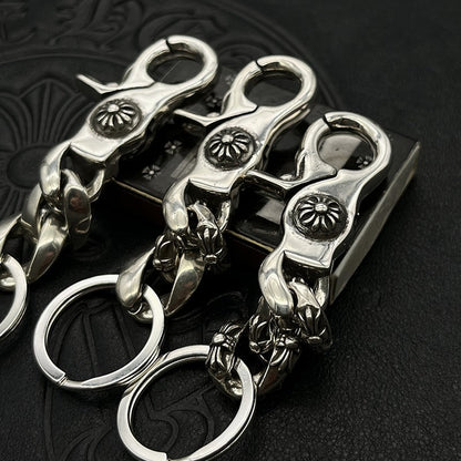 Chrome Jewelry Retro Style Keychain, Jeans decoration