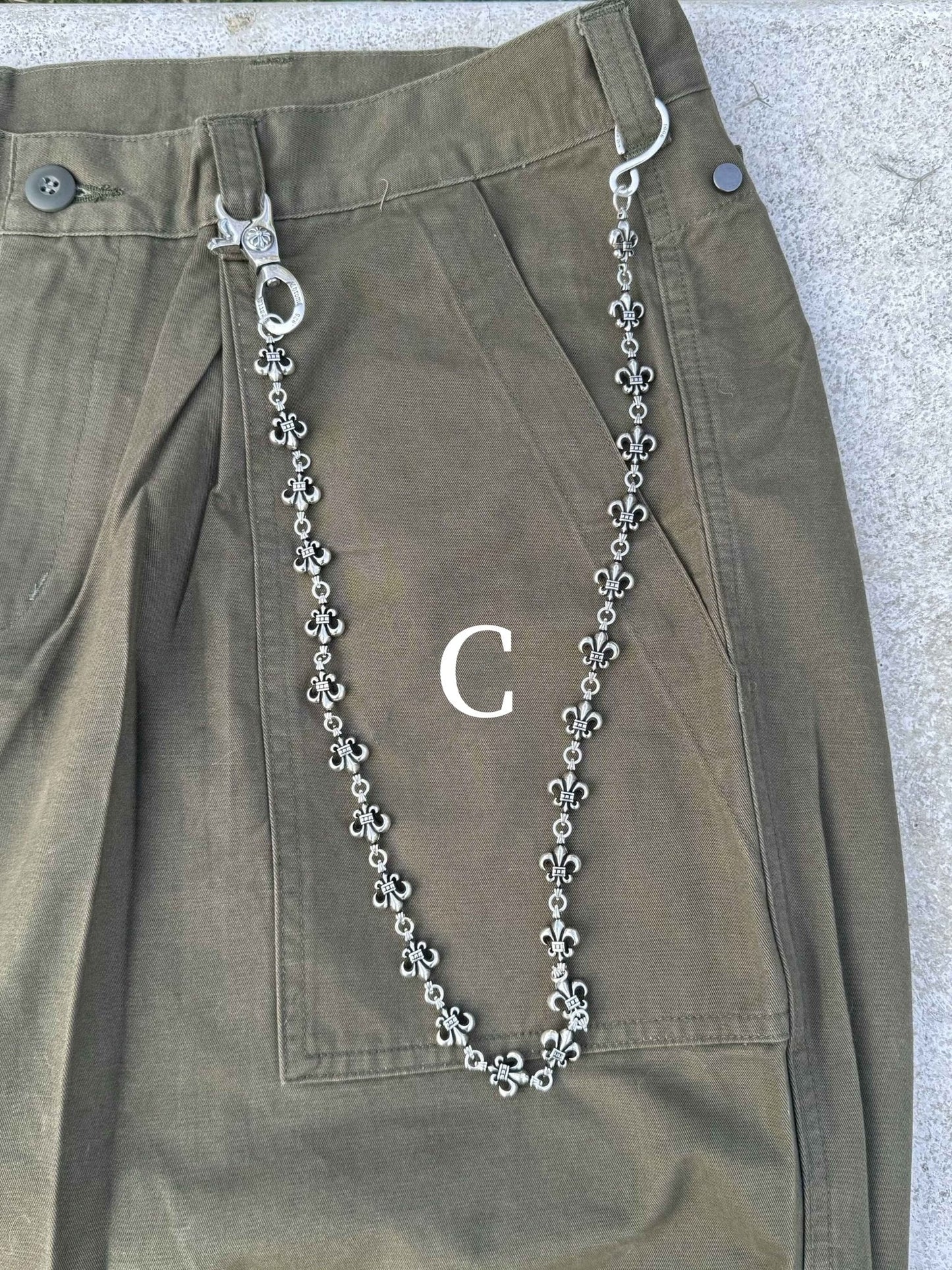 Chrome Jewelry Pants Chain, Edgy style, Chain accessories