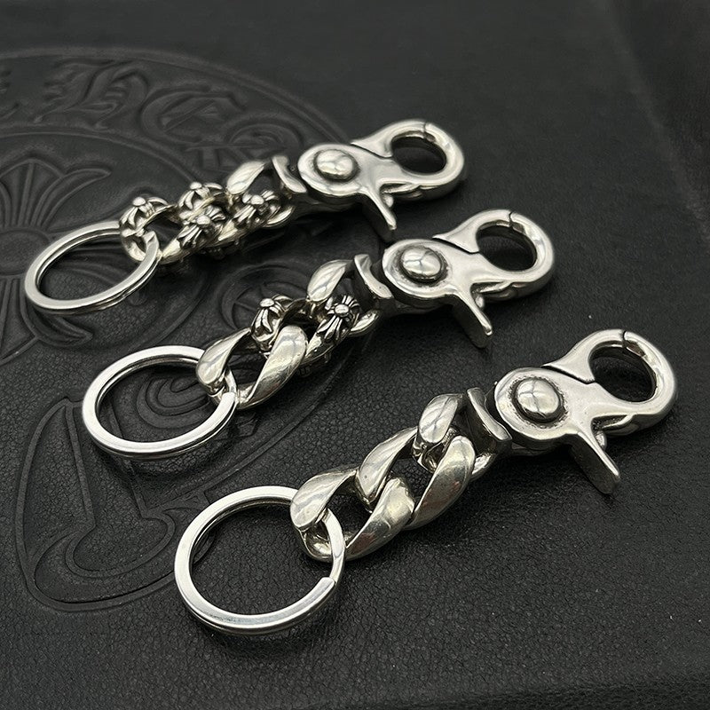 Chrome Jewelry Retro Style Keychain, Jeans decoration