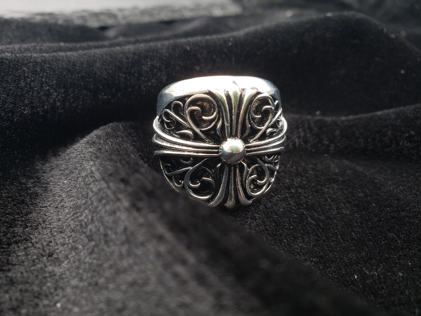 Chrome Jewelry Chunky Rings, Oversized Guardian Ring