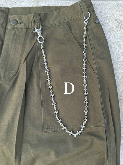 Chrome Jewelry Pants Chain, Edgy style, Chain accessories