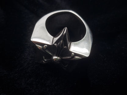 Chrome Inspired Rings, Chrome Heart Ring, Silver Rings Chunky