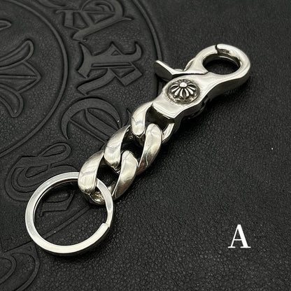 Chrome Jewelry Retro Style Keychain, Jeans decoration