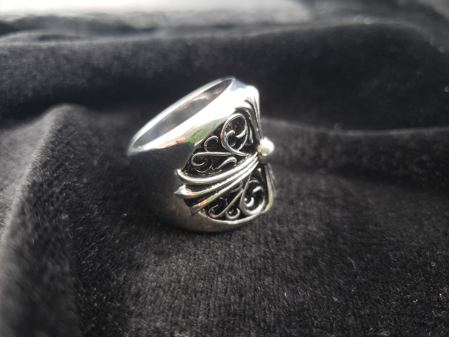 Chrome Jewelry Chunky Rings, Oversized Guardian Ring