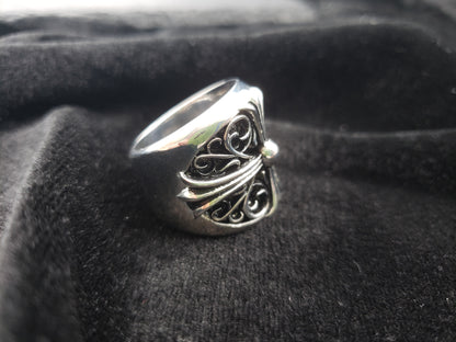 Chrome Jewelry Chunky Rings, Oversized Guardian Ring