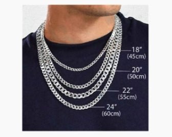 Chrome Style Chain Necklace Collection 60cm