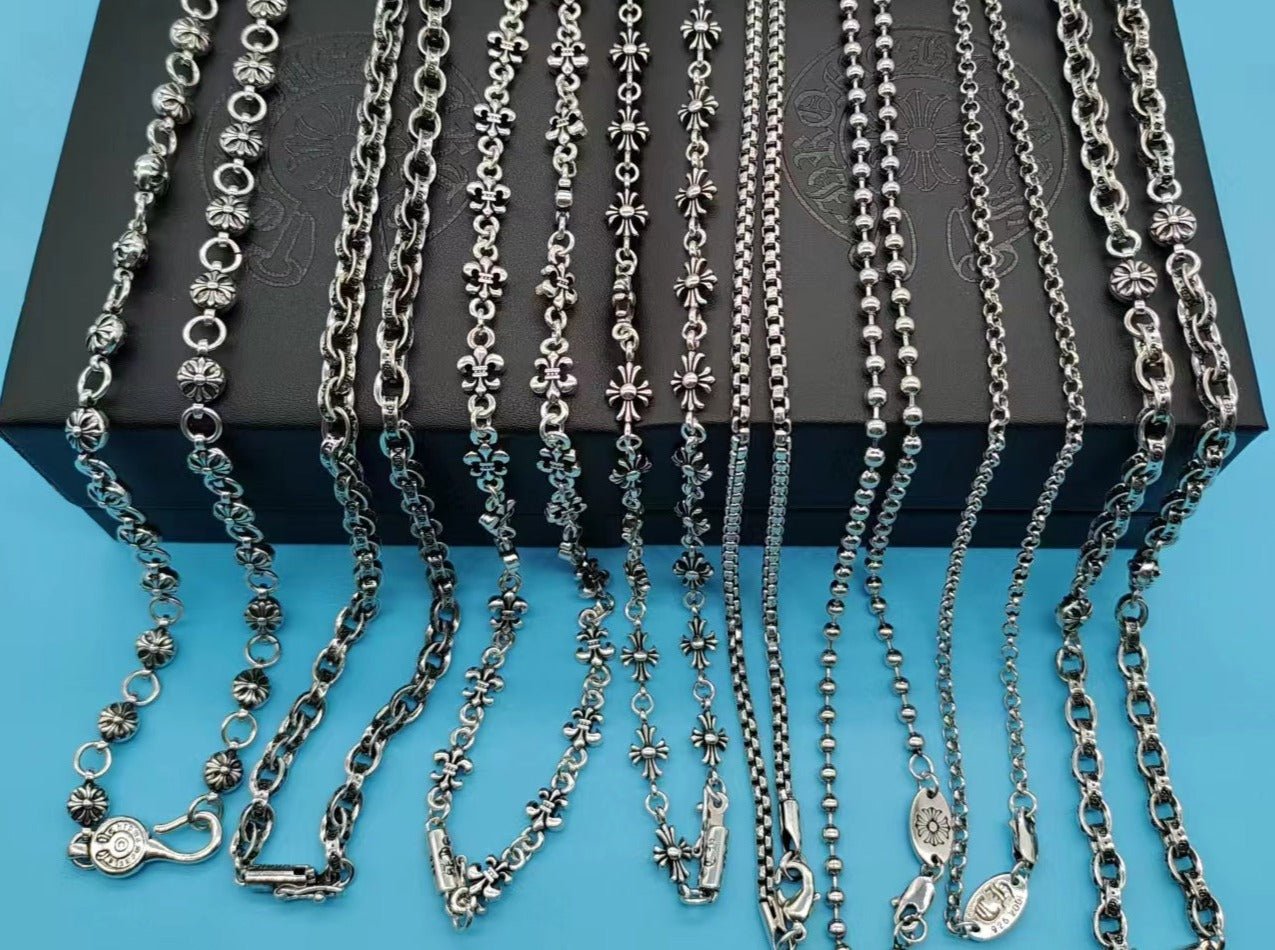 Chrome Style Chain Necklace Collection 60cm