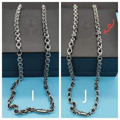 Chrome Style Chain Necklace Collection 60cm